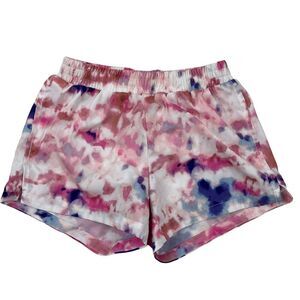 Old Navy Active Go-Dry Running Shorts Sz L 10-12 Multicolor Watercolor Lined